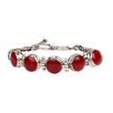 ROUND THE BEND - RED CORAL BRACELET