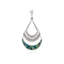 SWAN IN PAUA PENDANT