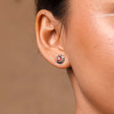 GARNET IN BLOOM STUD