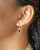 GARNET TEARS EARRING