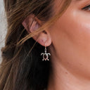 COSMIC TURTLE - GARNET EARRING