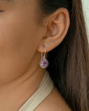 VIN'TEDGED IN AMETHYST EARRING