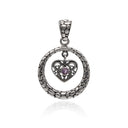 ENCIRCLE YOUR HEART IN AMETHYST PENDANT