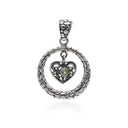 ENCIRCLE YOUR HEART IN PERIDOT PENDANT