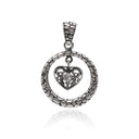 ENCIRCLE YOUR HEART IN ZIRCONIA PENDANT