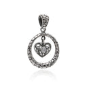 ENCIRCLE YOUR HEART IN ZIRCONIA PENDANT