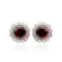 GARNET IN BLOOM STUD