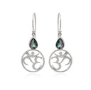 TEARDROP OM IN MYSTIC TOPAZ EARRING