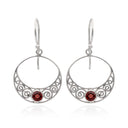 BOHO GALAXY IN GARNET EARRING