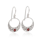 BOHO GALAXY IN GARNET EARRING