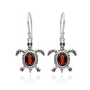 COSMIC TURTLE - GARNET EARRING