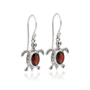 COSMIC TURTLE - GARNET EARRING