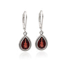 VINTAGE TEARS IN GARNET EARRING