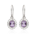 VIN'TEDGED IN AMETHYST EARRING