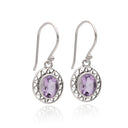 VIN'TEDGED IN AMETHYST EARRING