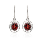 VIN'TEDGED IN GARNET EARRING