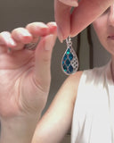 HARLEQUIN TEAL EARRING