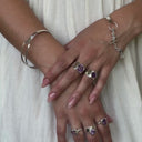 SET IN STONE - AMETHYST DIAMOND RING