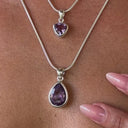 SET IN STONE - AMETHYST TEARDROP PENDANT