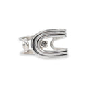 HAIRPIN BEND ZIRCONIA RING