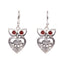 OWL EARRING - GARNET