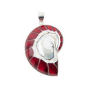 NAUTILUS PENDANT - DARK RED