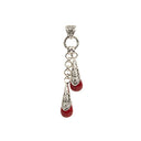 HUE AND CRY PENDANT - RED CORAL